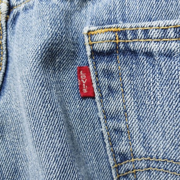 LEVI'S 505 CLASSIC FIT STRAIGHT LEG BLUE JEANS 34X30 (ACT 33X29) - Picture 7 of 15